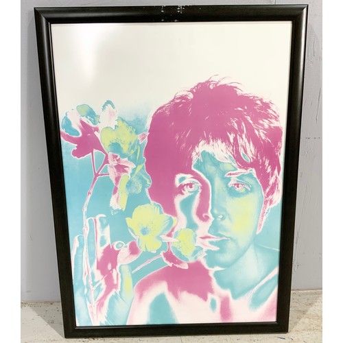 36 - SET OF FOUR  FRAMED BEATLES PRINTS  70cm x 52cm