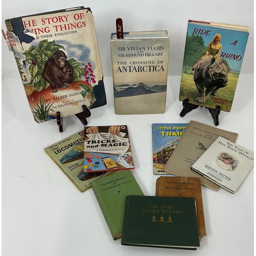 64 - MISC. BOOKS INCLUDING FUCHS AND HILLARY – THE CROSSING OF ANTARTICA 1958 FIRST EDITION, OTHER FIRSTS... 