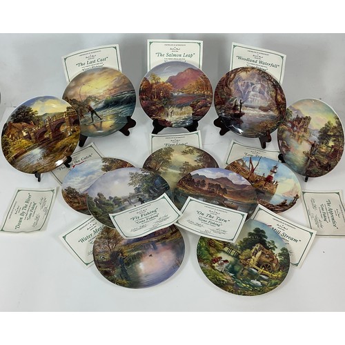 152 - COLLECTION OF DANBURY MINT GONE FISHING PLATES