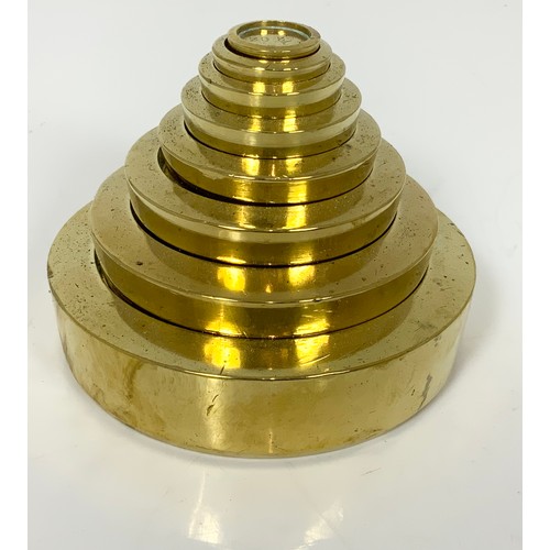 297 - SET OF AVERY BRASS NESTING WEIGHTS