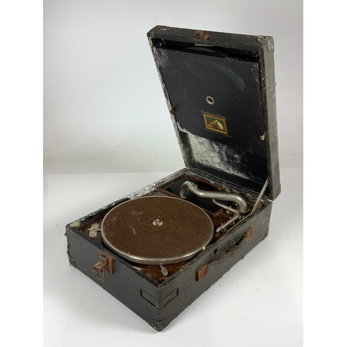 382 - HMV PORTABLE GRAMAPHONE