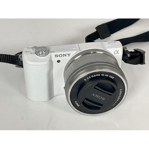 398 - SONY ALPHA 5100 CAMERA SYSTEM WITH SAMSONITE CASE AND CHARGER,