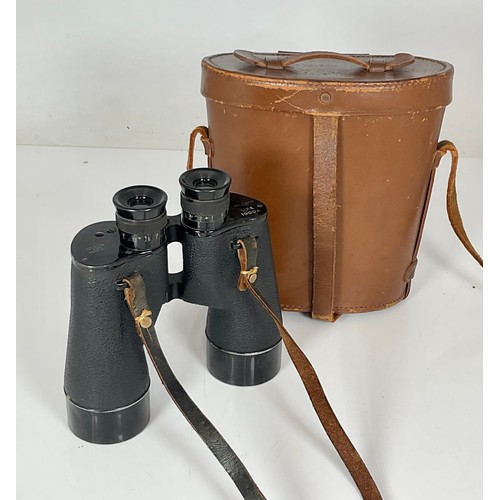 400 - PR. 7 X 50 VINTAGE BINOCULARS, POSSIBLY US/ CANADA NAVY, DATED 1944 AND MARKED LIKE 1900A, WITH LEAT... 