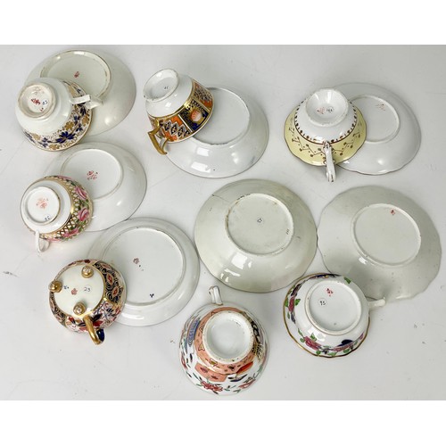 179 - CROWN DERBY AND OTHER SIMILAR CUPS AND SAUCERS