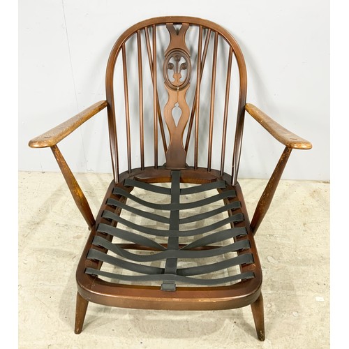 642 - DARK WOOD ERCOL EASY CHAIR