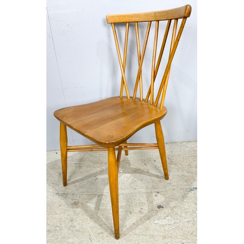 647 - SET OF FOUR ERCOL STICK BACK DINING CHAIRS