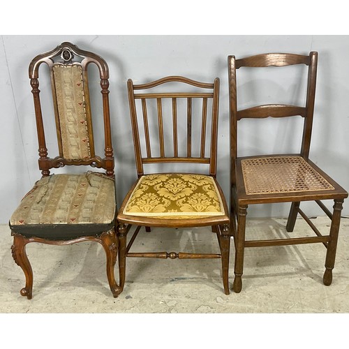 648 - CHAIR WITH TAPESTRY SEAT AND BACK AND 2 OTHERS