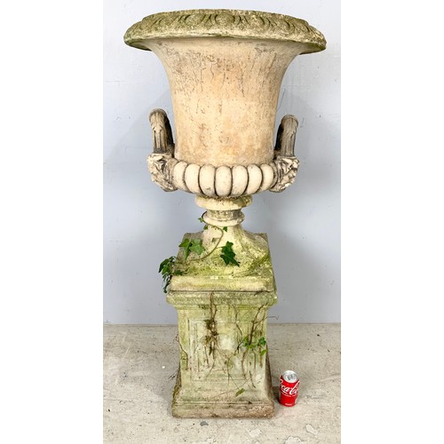 481 - CAMPANA SHAPED URN ON PEDESTAL