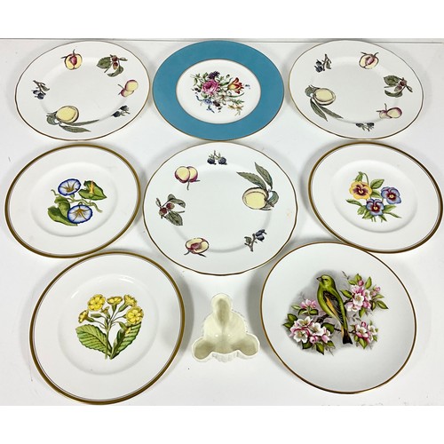 157 - QUANTITY OF ROYAL WORCESTER PLATES, BOEHM PLATE AND BOEHM VASE