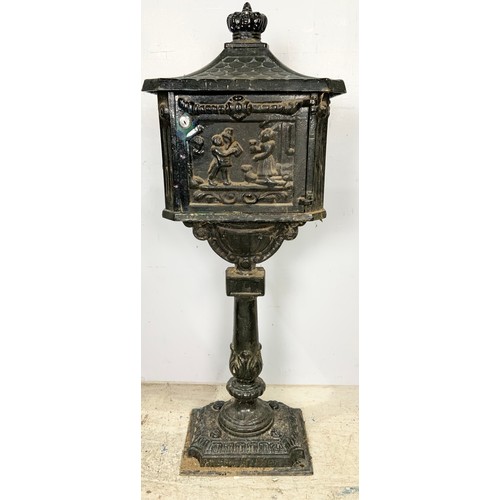 488 - CAST IRON LETTER BOX 110cm TALL