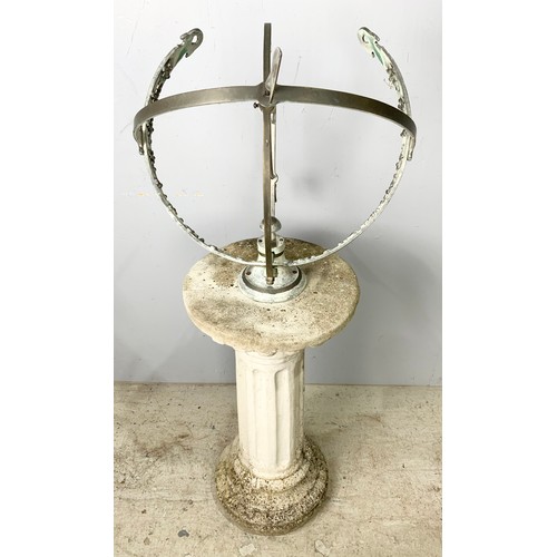 479 - COMPOSITE SUN DIAL ON STAND 118cm TALL