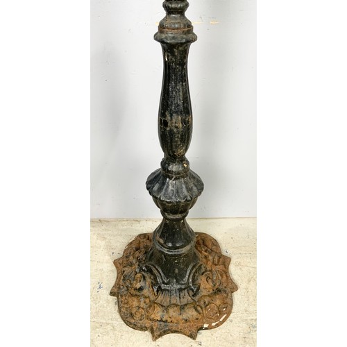 487 - CAST IRON  GARDEN LAMP  BASE 135cm TALL