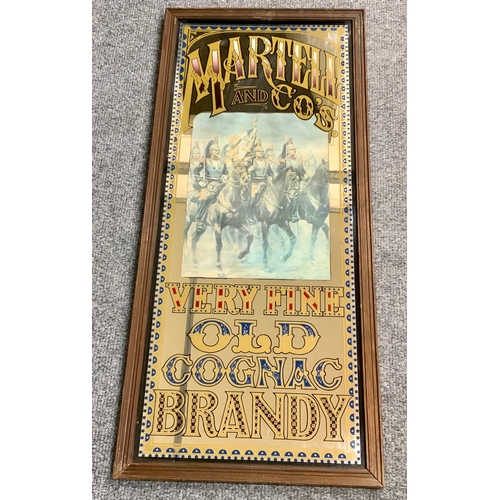 5 - REPRO ADVERTISING MIRROR MARTELL & CO VERY FINE OLD COGNAC BRANDY, APPROX. 40 X 90 CM