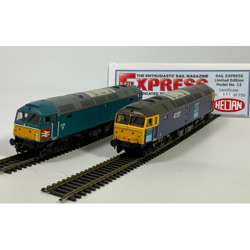 484 - HELJAN, TWO BOXED CLASS 47 DIESEL LOCOMOTIVES, BOTH LIMITED EDITIONS, 47853 IN XP 64 LIVERY & 47237 ... 