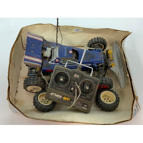 56 - TAMIYA BOOMERANG RADIO CONTROL HIGH PERFORMANCE 4WD OFF ROAD RACER & CONTROLLER. NOT CHECKED OR TEST... 