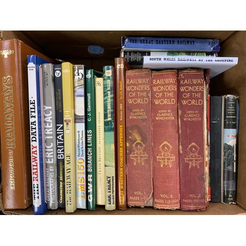 219 - SELECTION OF OLDER RAILWAY BOOKS INC. RAILWAY WONDERS OF THE WORLD & NEWER RAILWAY BOOKS