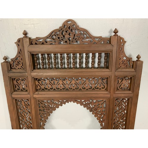 41 - LARGE ORNATE PIERCED WOODEN FRAME, APPROX. 66 X 108 cm