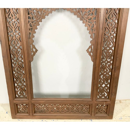 41 - LARGE ORNATE PIERCED WOODEN FRAME, APPROX. 66 X 108 cm