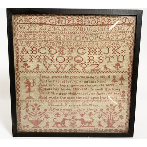 44 - FRAMED SAMPLER DATED JULY 19th 1840