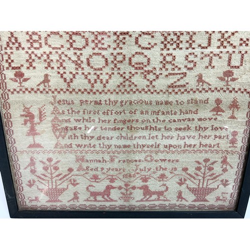 44 - FRAMED SAMPLER DATED JULY 19th 1840