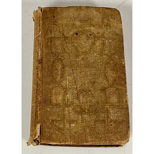 92 - LARGE 19TH CENTURY ILLUSTRATED HOLY BIBLE AND OTHER 19TH CENTURY RELIGIOUS BOOKS AND BYRON POETRY BO... 