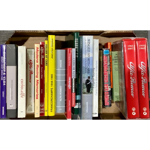 82 - QTY. HARDBACK MOTORING BOOKS, MOSTLY ALFA ROMEO RELATED