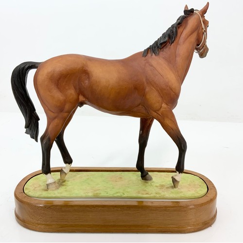 115 - ROYAL WORCESTER STUDY OF NIJINSKY MODELLED BY DORIS LINDNER WITH WOODEN PLINTH AF