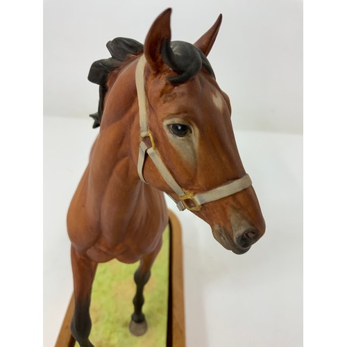 115 - ROYAL WORCESTER STUDY OF NIJINSKY MODELLED BY DORIS LINDNER WITH WOODEN PLINTH AF