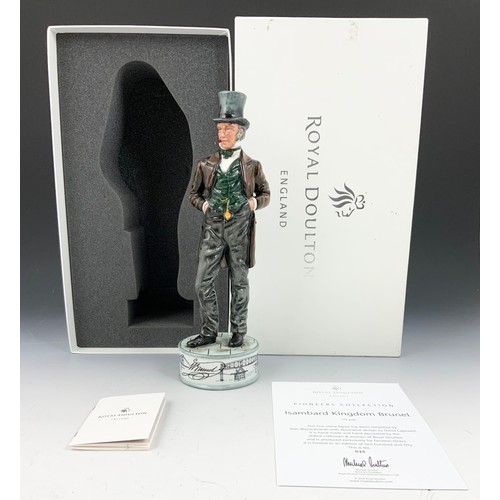 103 - RARE BOXED ROYAL DOULTON  ISAMBARD KINGDOM BRUNEL MODEL NO 4940  WITH COA.  32cm tall