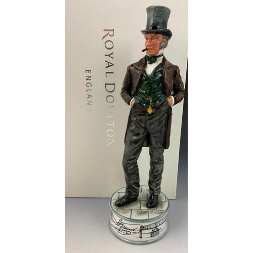 103 - RARE BOXED ROYAL DOULTON  ISAMBARD KINGDOM BRUNEL MODEL NO 4940  WITH COA.  32cm tall