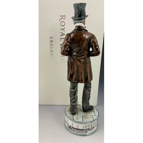 103 - RARE BOXED ROYAL DOULTON  ISAMBARD KINGDOM BRUNEL MODEL NO 4940  WITH COA.  32cm tall