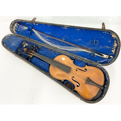 382 - 2 VINTAGE VIOLINS IN FITTED CASES AF