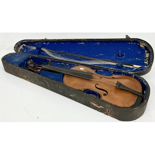 382 - 2 VINTAGE VIOLINS IN FITTED CASES AF