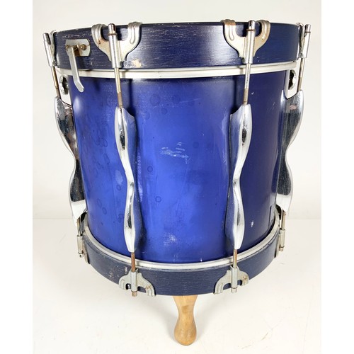 395 - UNITED STATES MERCHANT MARINE ACADEMY CEREMONIAL DRUM ON 3 CABRIOLE LEGS 49cm TALL