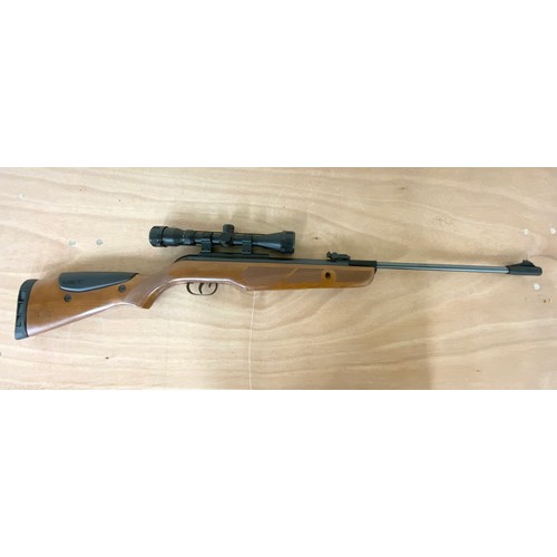 386 - GAMO HUNTER IGT 0.22 CAL. AIR RIFLE WITH BSA SCOPE, APPEARS TO BE IN VERY GOOD CONDITION