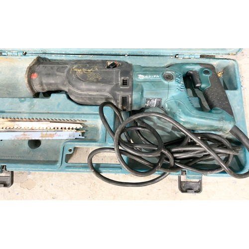 480 - CASED MAKITA JR3060T SAW WITH A CASED MAKITA 4340FCT JIGSAW