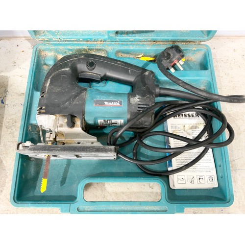 480 - CASED MAKITA JR3060T SAW WITH A CASED MAKITA 4340FCT JIGSAW