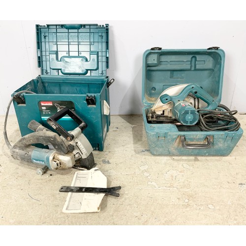 477 - 2 CASED MAKITA ELECTRIC SAW MODELS  5704 R , SG1251