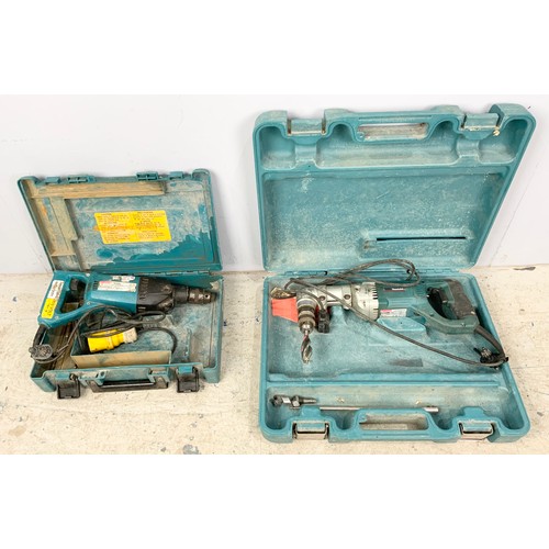 475 - 2 CASED MAKITA DRILLS  MODELS DA4000LR & 8406