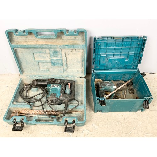 478 - A CASED MAKITA SDS DRILL AND  ONE OTHER MAKITA DRILL