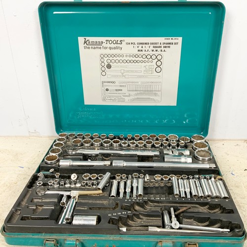 488 - 2 KAMASA TOOL BOXES WITH SOCKETS ETC & LASER TAP & DIE SET