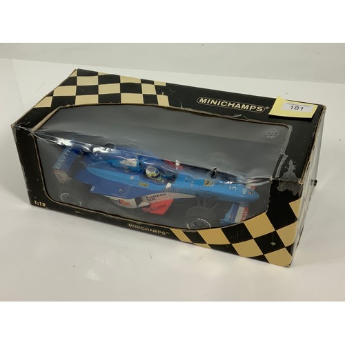 181 - MINICHAMPS BOXED 1:18 SCALE 180 BENETTON B196 F1 RACING CAR