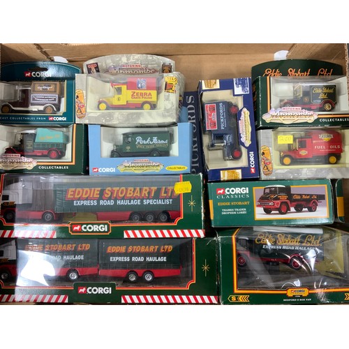 129 - CORGI EDDIE STOBART COLLECTION, 6 BOXED MODELS INC ROAD HAULAGE LORRIES, PLUS 5 OTHER CORGI & SIMILA... 