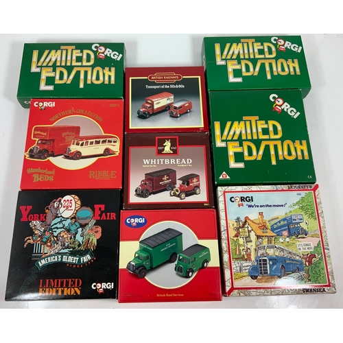 141 - CORGI BOXED VEHICLES, YORK FAIR, BRS TWIN PACK, CORGI ON THE MOVE SWANSEA - LEICESTER SET, WHITBREAD... 