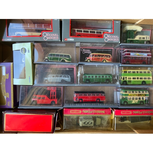 161 - COLLECTION OF MOSTLY OOC DIE CAST MODEL BUSES, MAINLY ‘BOXED’ INC BMMO, SOUTHDOWN, OB’S LEYLAND LEOP... 