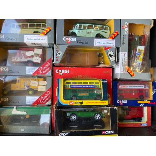 162 - CORGI DIECAST, INC YELLOW / BLACK BOX ROUTEMASTER 469 LEEDS PERMANENT BUILDING SOCIETY, VARIOUS OB’S... 