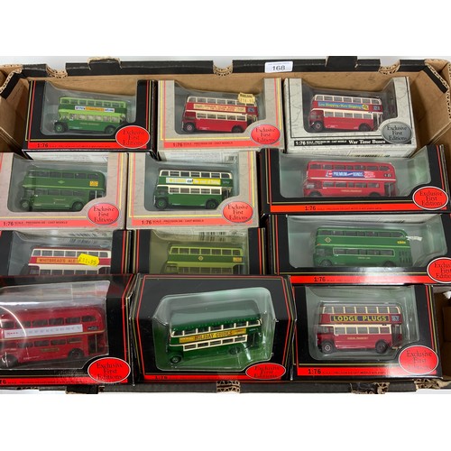 168 - EFE MODEL BUSES, A COLLECTION OF 12 BOXED MODELS, MOSTLY LT BIAS, INC, RF, RM & RT, VARIOUS LIVERIES... 