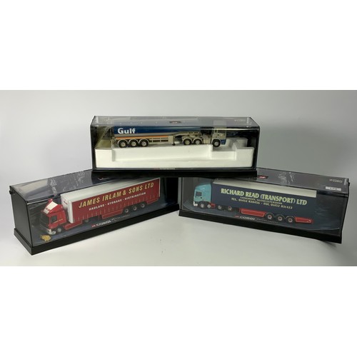 179 - CORGI 3 BOXED MODERN TRUCKS SERIES MODELS 7520 ERF CURTAINSIDE RICHARD READ GLOUCESTER, 75401 JAMES ... 