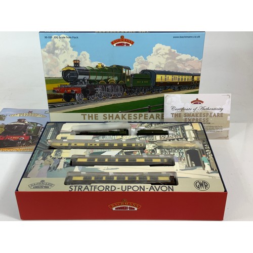 488 - BACHMANN BOXED SPECIAL COLLECTORS EDITION THE SHAKESPEARE EXPRESS, 30-525 WITH LOCOMOTIVE & STOCK, A... 