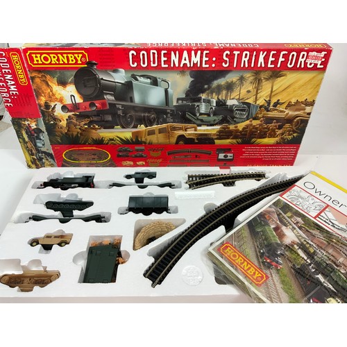 491 - HORNBY R1147 CODENAME STRIKEFORCE BOXED TRAIN SET. MISSING CONTROLLER & LEAD